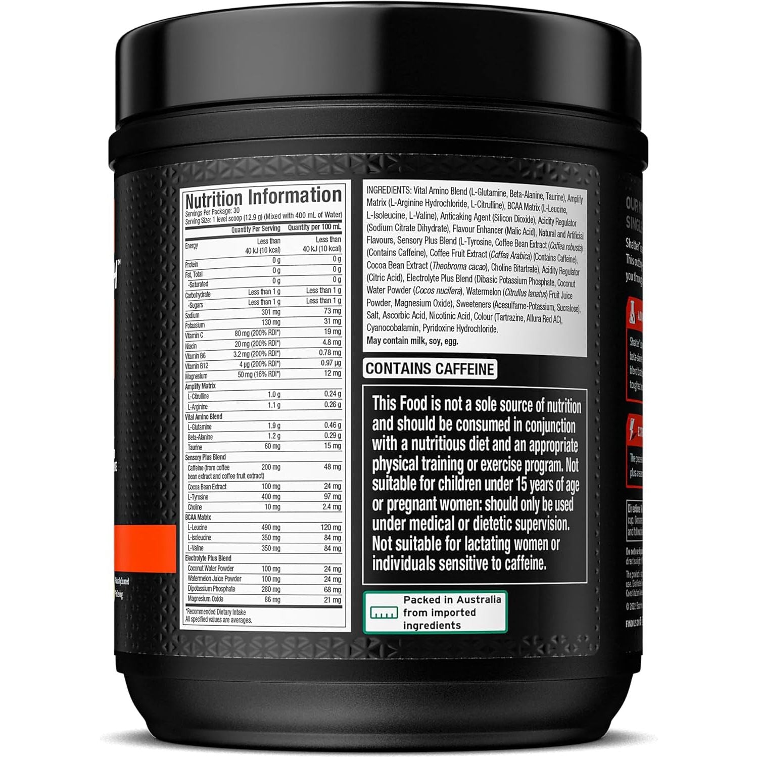 Shatter Pre-workout Tropical Paradise Flavour 387g