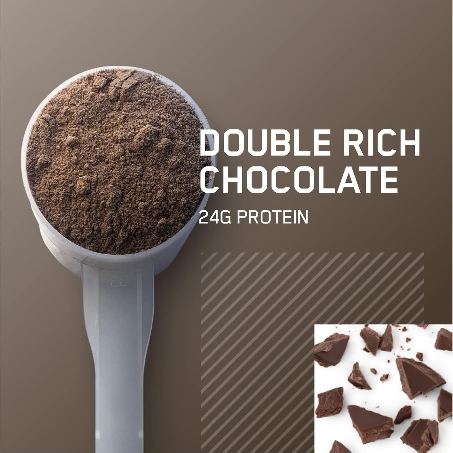 Gold Standard 100% Whey Protein Powder, Double Rich Chocolate, 4.54Kg