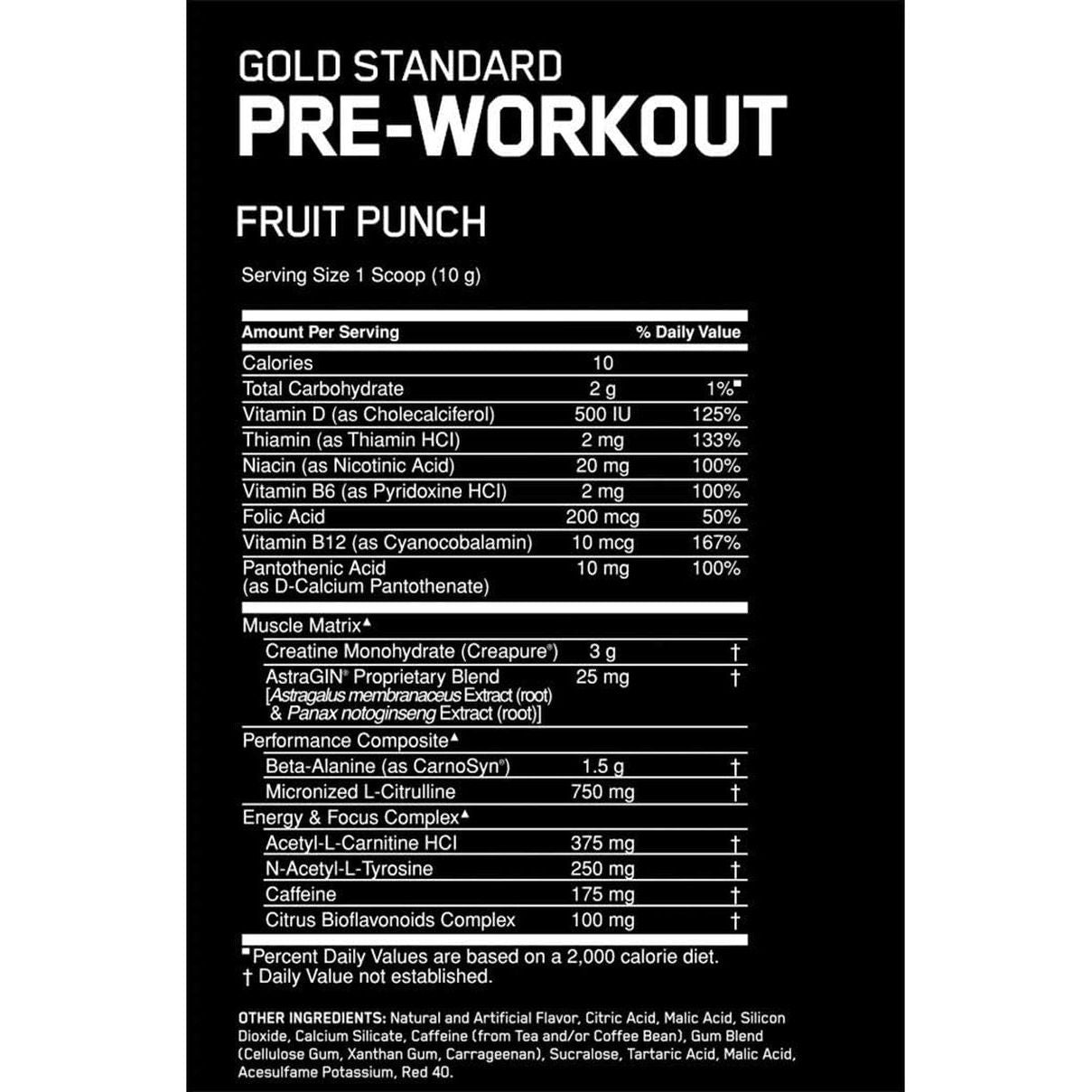 Gold Standard Pre-Workout, Watermelon 300G, 30 Servings