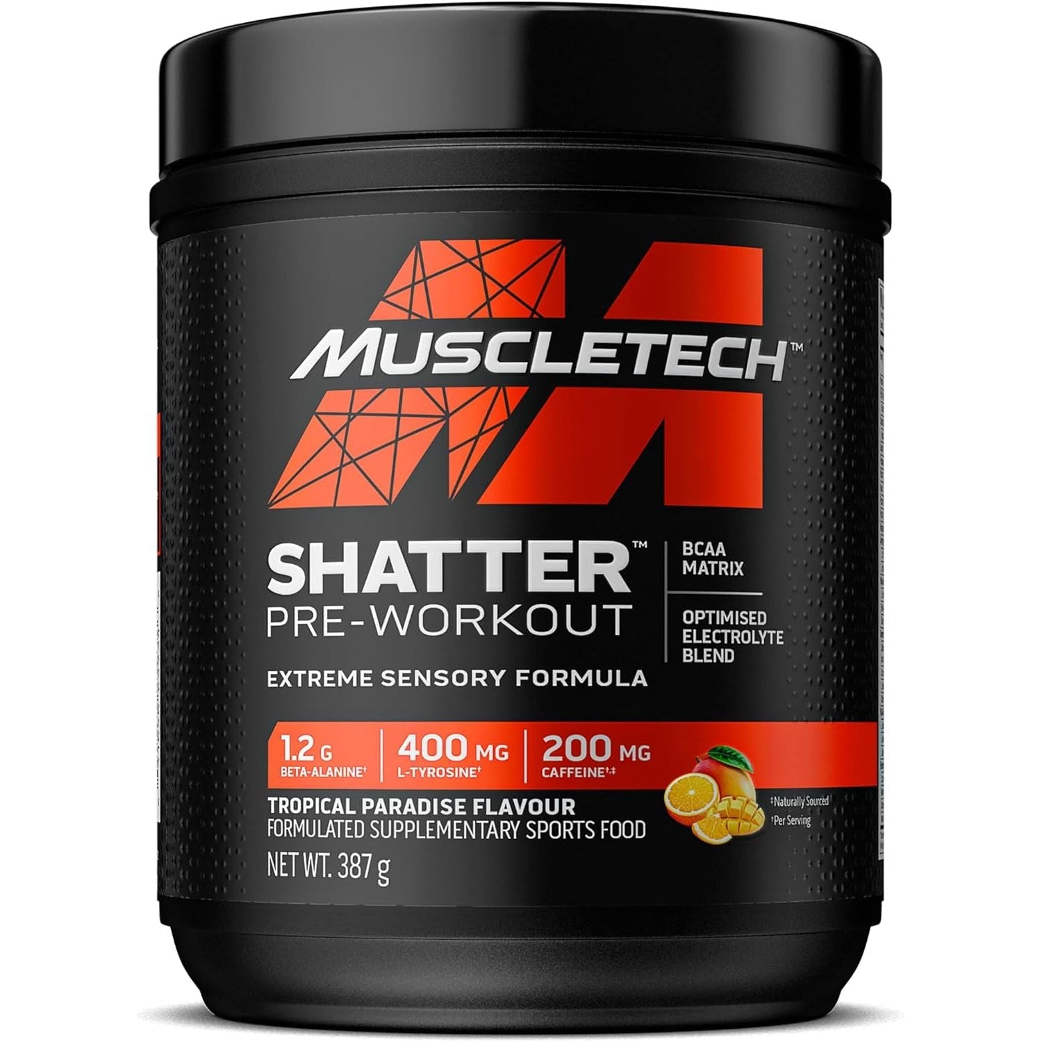 Shatter Pre-Workout, Tropical Paradise Flavour, 387G
