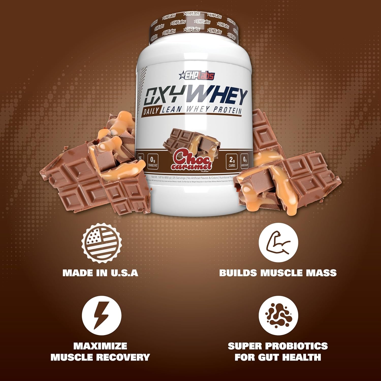 Oxywhey Lean Whey Protein Powder - 25G of 100% Pure, Lean, Non-Gmo Whey Protein - 27 Serves