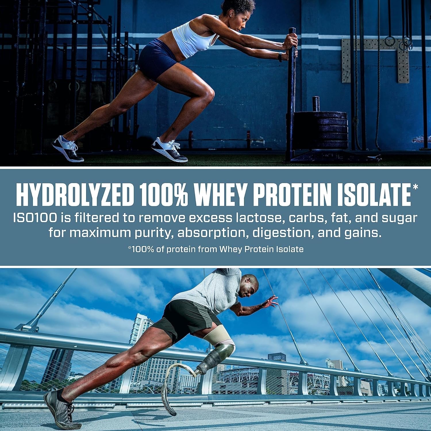 ISO100 - 100% Hydrolyzed Whey Protein Isolate - Chocolate Peanut Butter, 2.3Kg