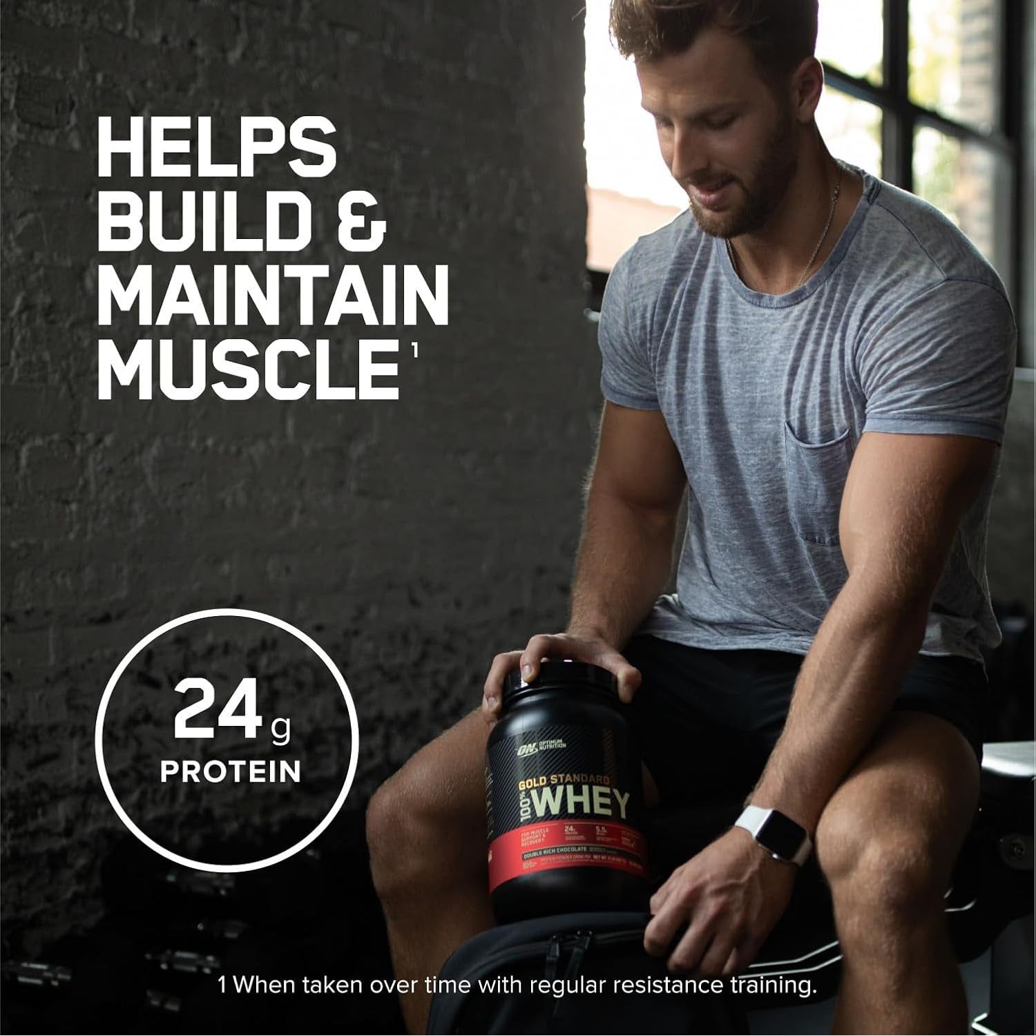 Gold Standard 100% Whey Protein Powder, Vanilla Ice Cream, 907G