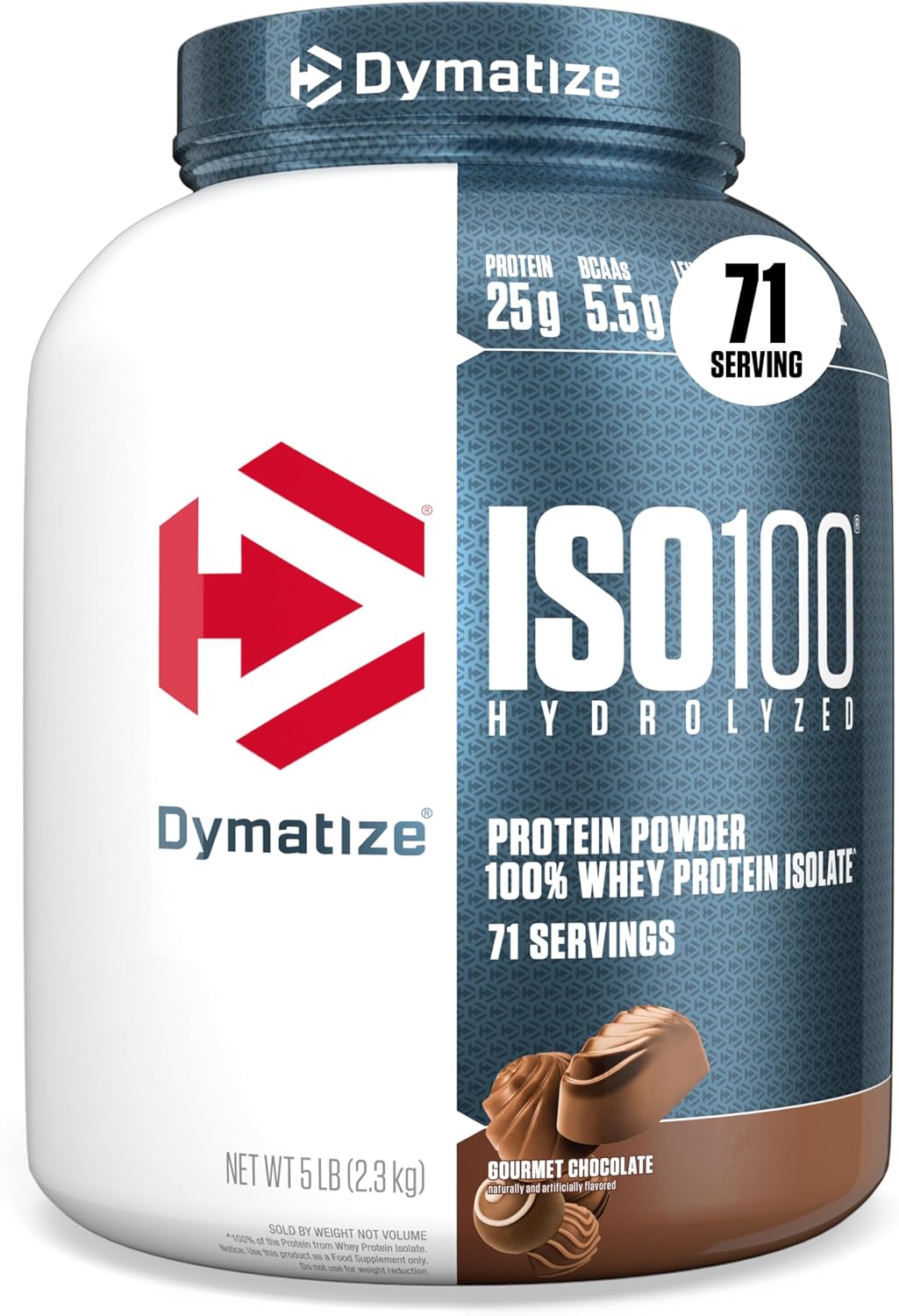 ISO100 - 100% Hydrolyzed Whey Protein Isolate - Chocolate Peanut Butter, 2.3Kg