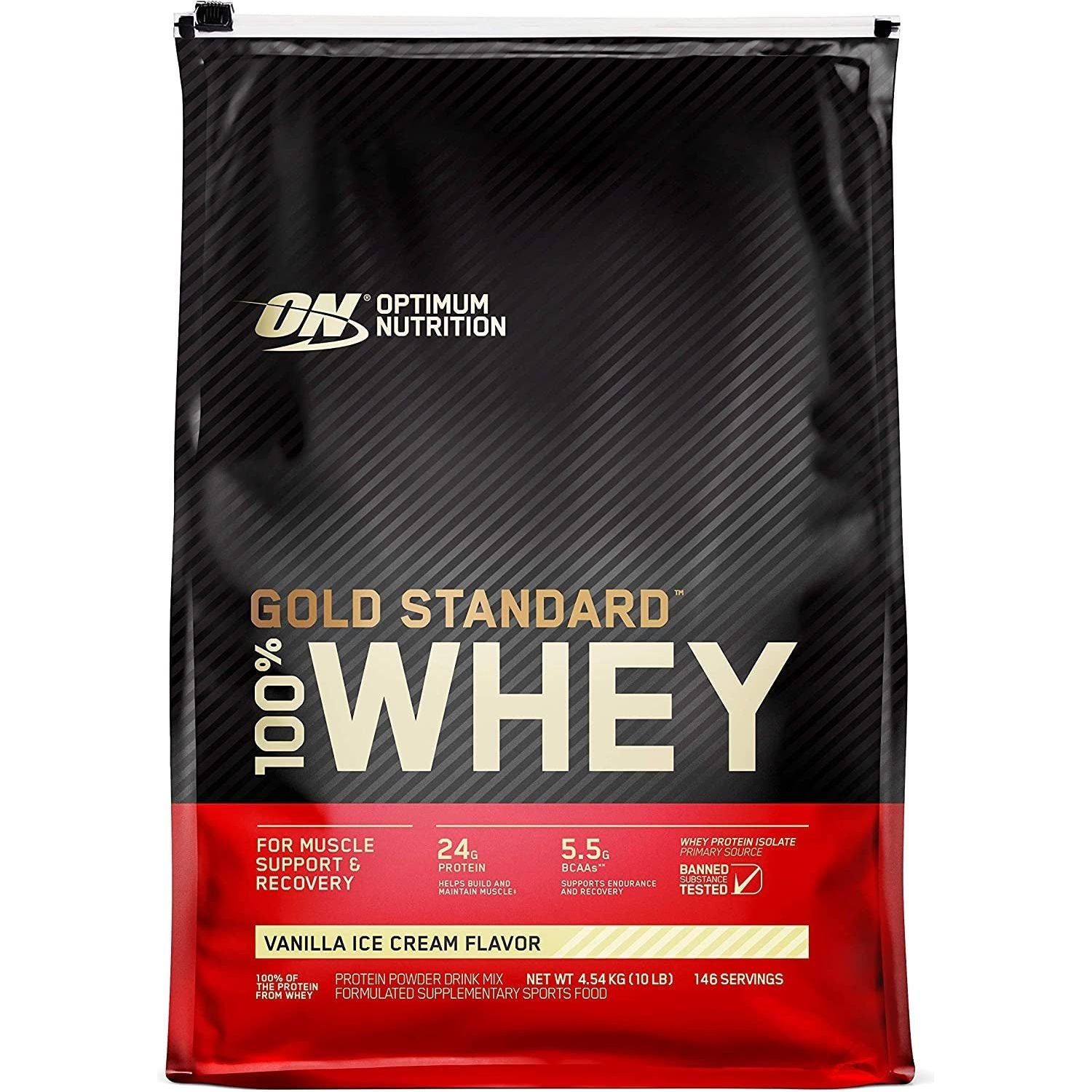 Gold Standard 100% Whey Protein Powder, Double Rich Chocolate, 4.54Kg