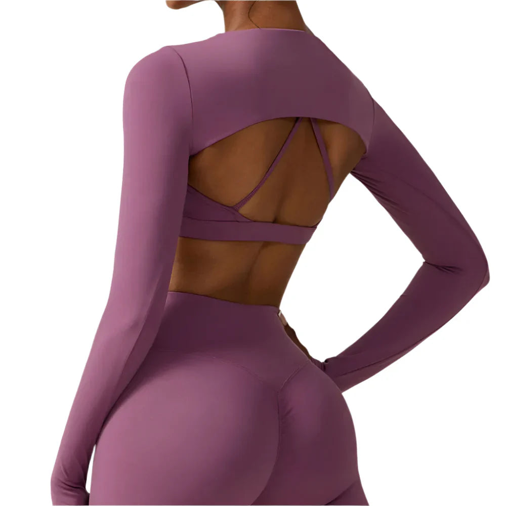 Activ Era Luxe Performance Shawl Crop Top
