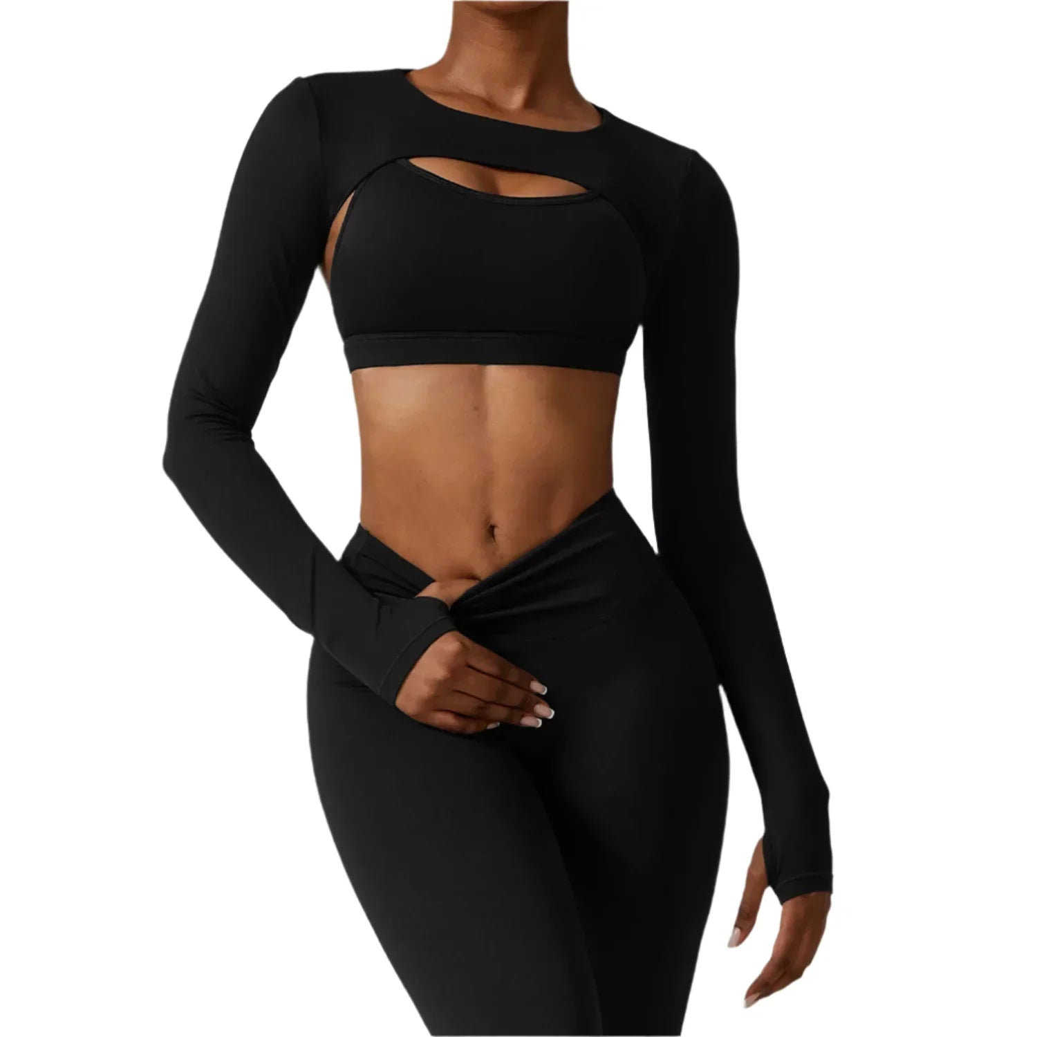 Activ Era Luxe Performance Shawl Crop Top