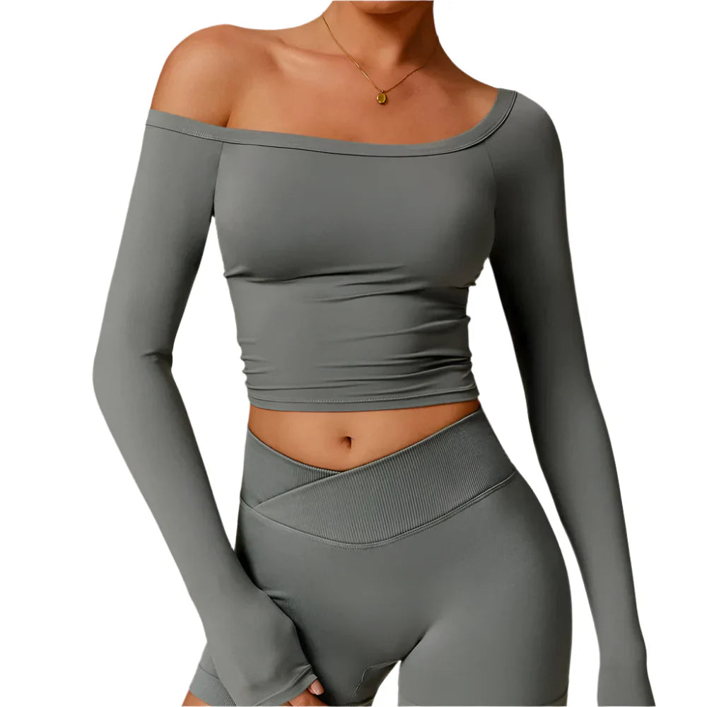 Activ Era Women's Dynamic Long Sleeve Yoga Crop Top