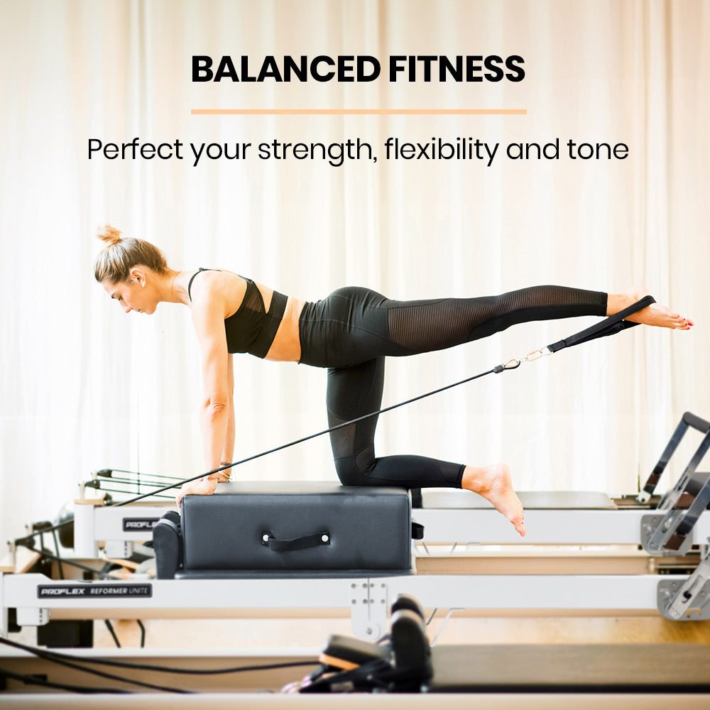 Proflex Aluminium Pilates Reformer Machine Stretch Bed With Box And Jump Board Accessories