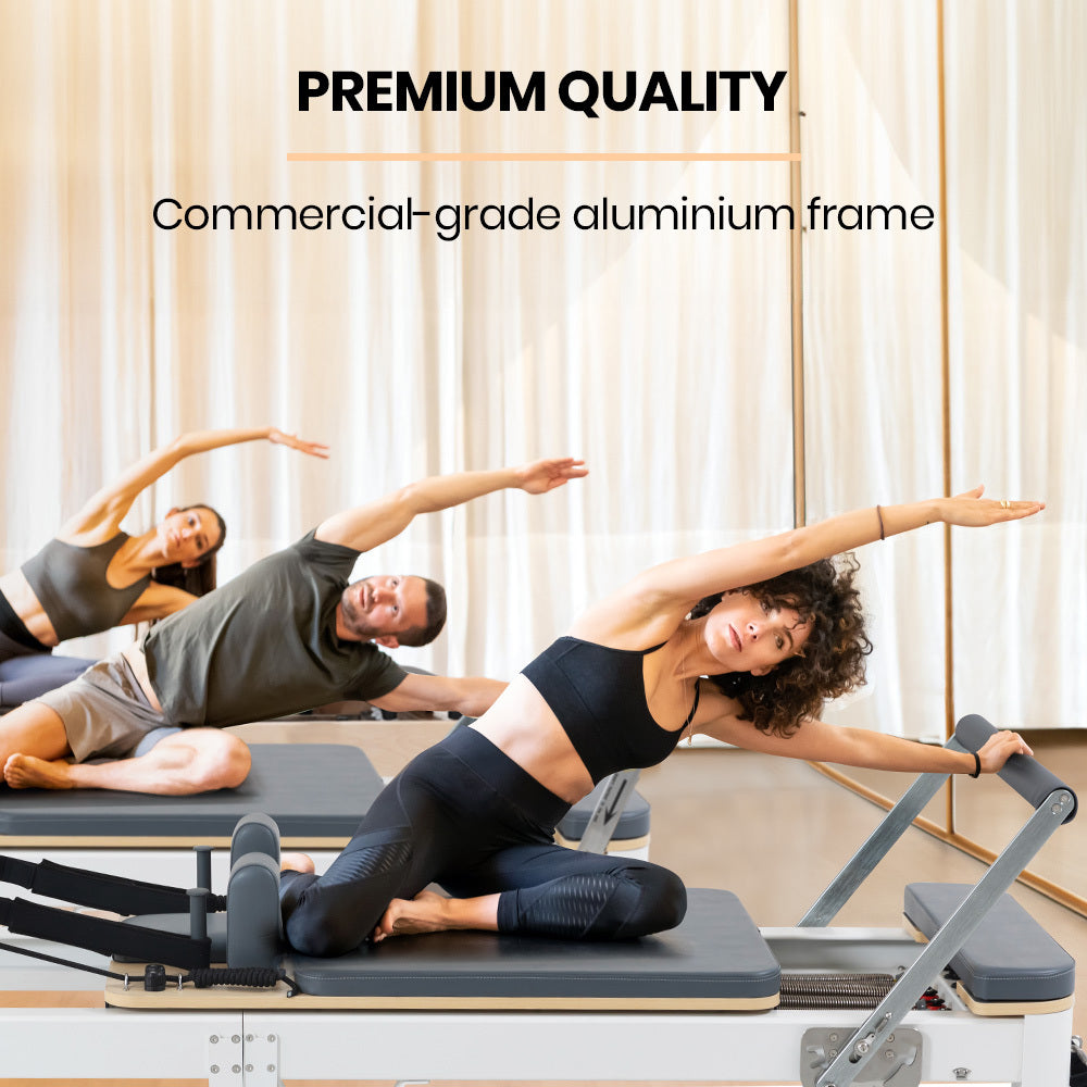 Proflex Aluminium Pilates Reformer Machine Stretch Bed With Box And Jump Board Accessories