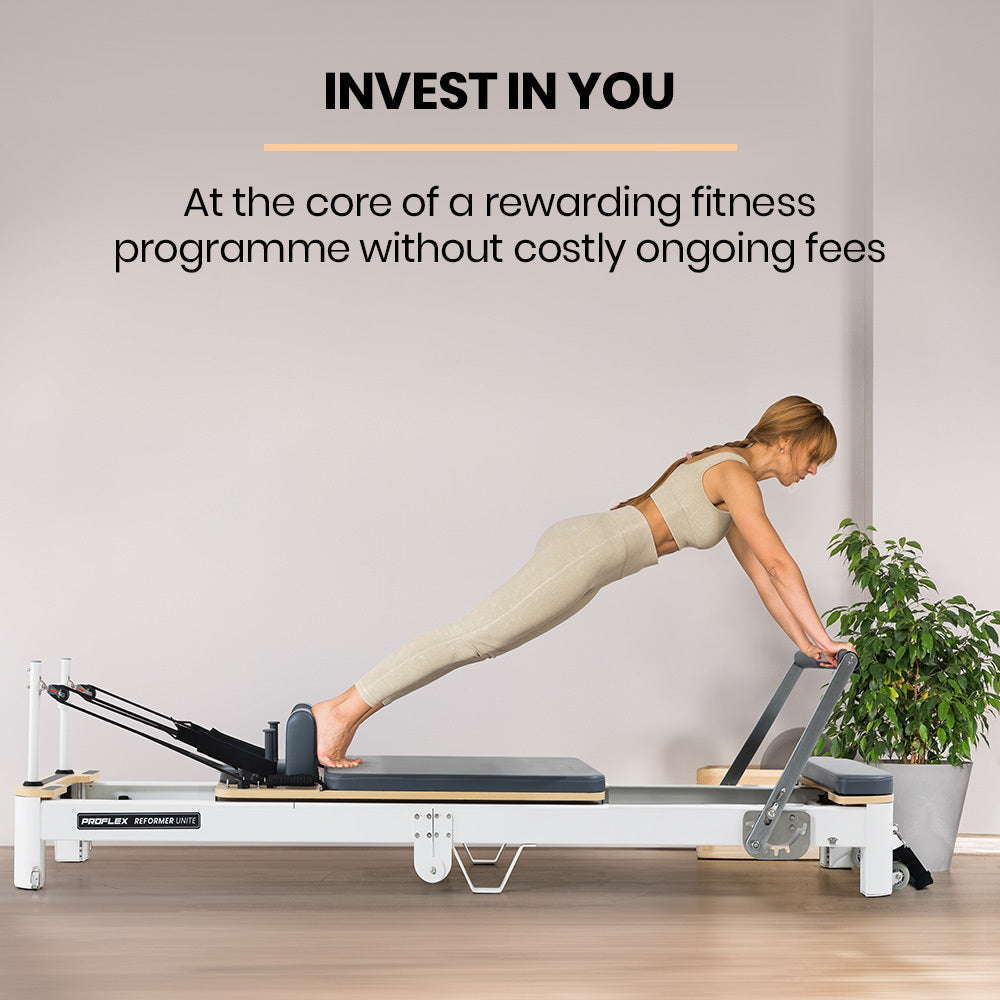 Proflex Aluminium Pilates Reformer Machine Stretch Bed With Box And Jump Board Accessories