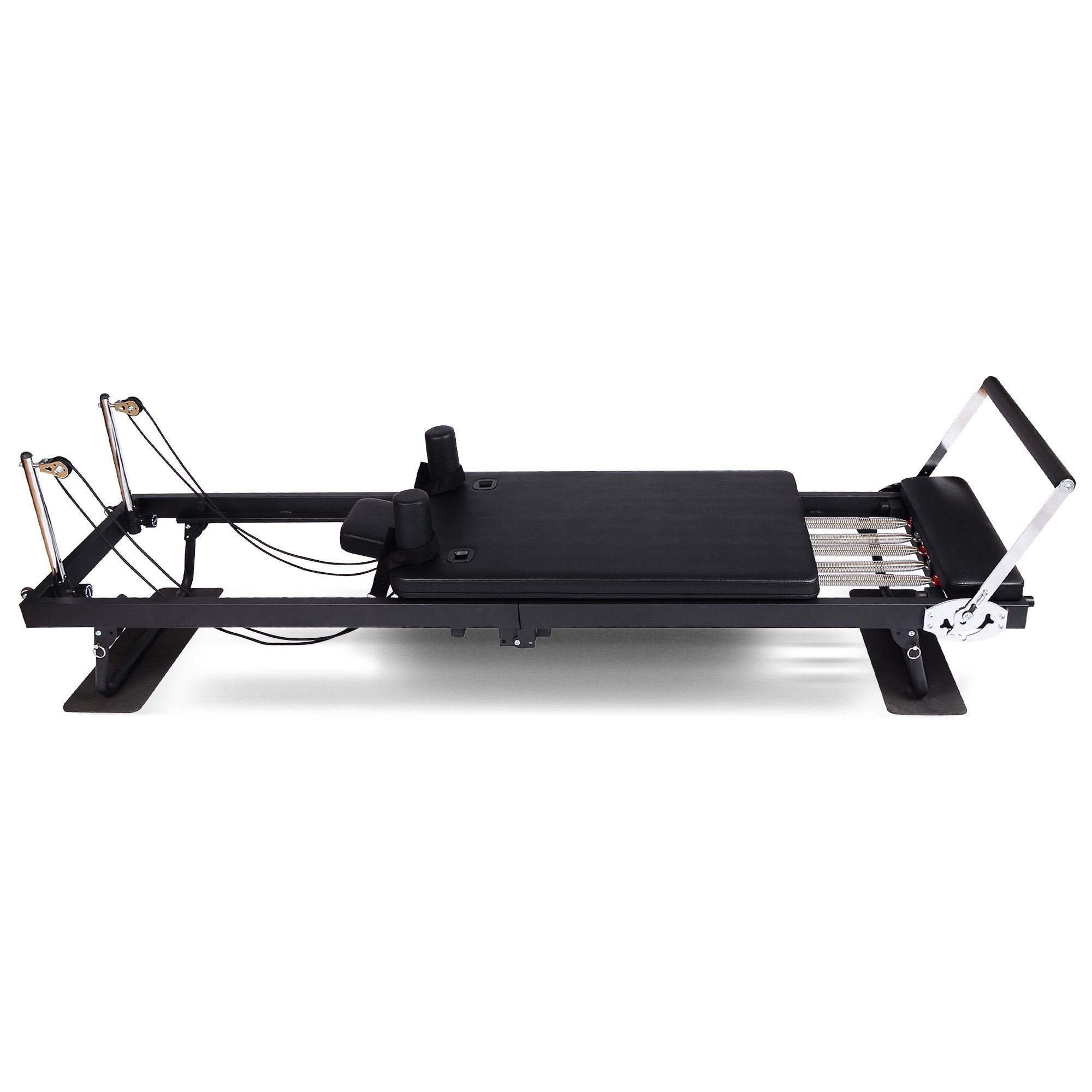 Powertrain Aria Steel Foldable Pilates Board Reformer Multifunctional Core Exercise Set Ab Trainer With Platform Extender Sitting Box Jumpboard And Footbar For Indoor Outdoor Full Body Fitness Home