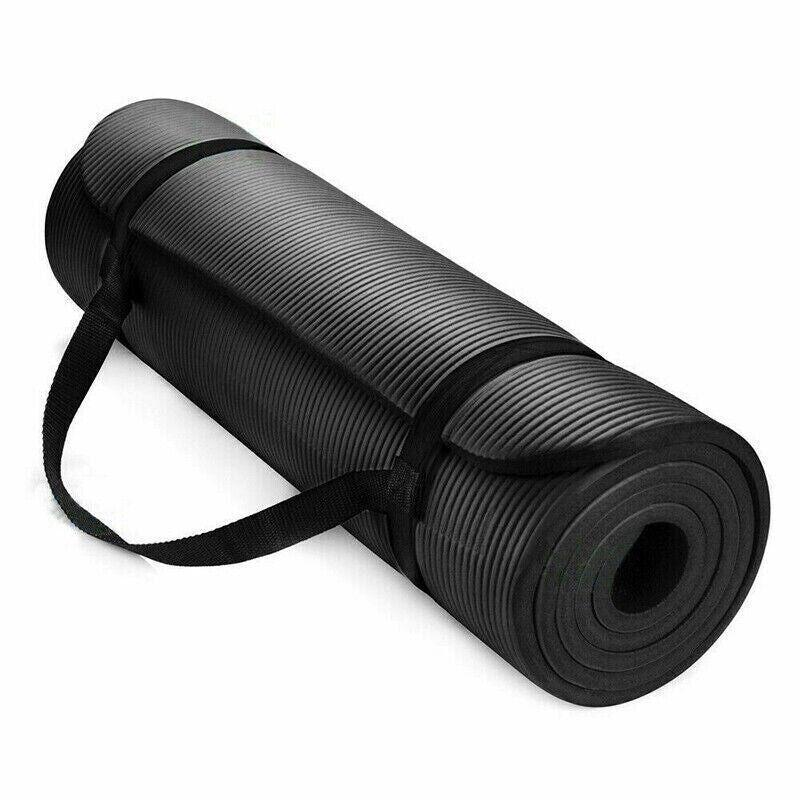 15mm Thick Yoga Mat Pad Nbr Nonslip Exercise Fitness Pilate Gym Durable