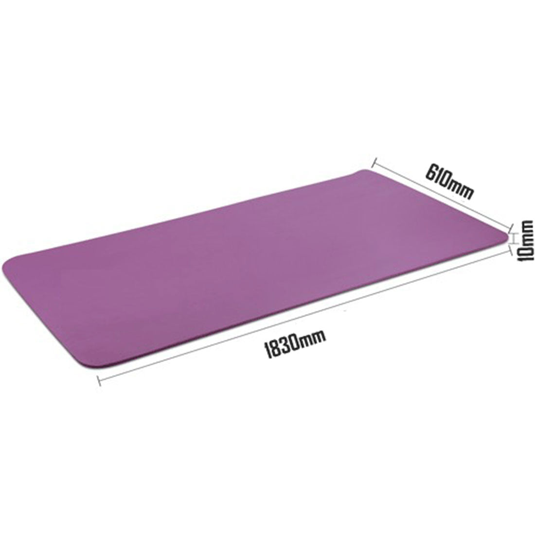 10mm Extra Thick Nbr Yoga Mat Gym Pilates Fitness Exercise
