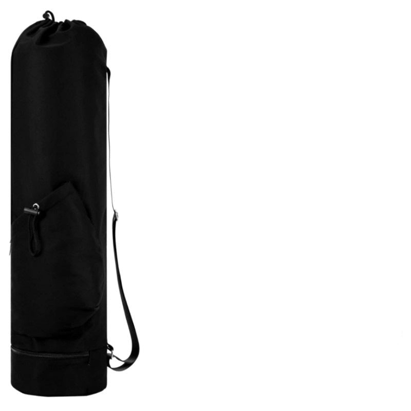 Black Durable Yoga Mat Carry Bag Multi-Functional Fitness Backpack with Wet Pocket