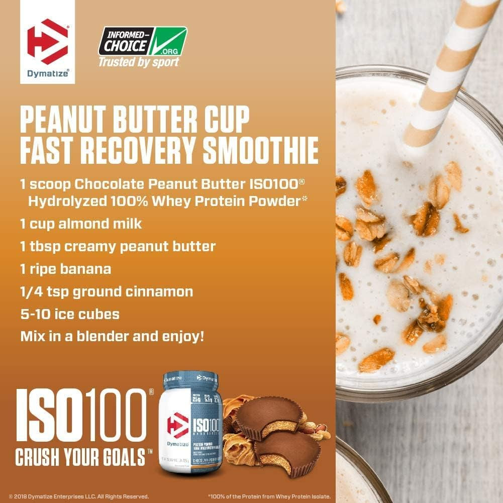ISO100 - 100% Hydrolyzed Whey Protein Isolate - Chocolate Peanut Butter, 2.3Kg