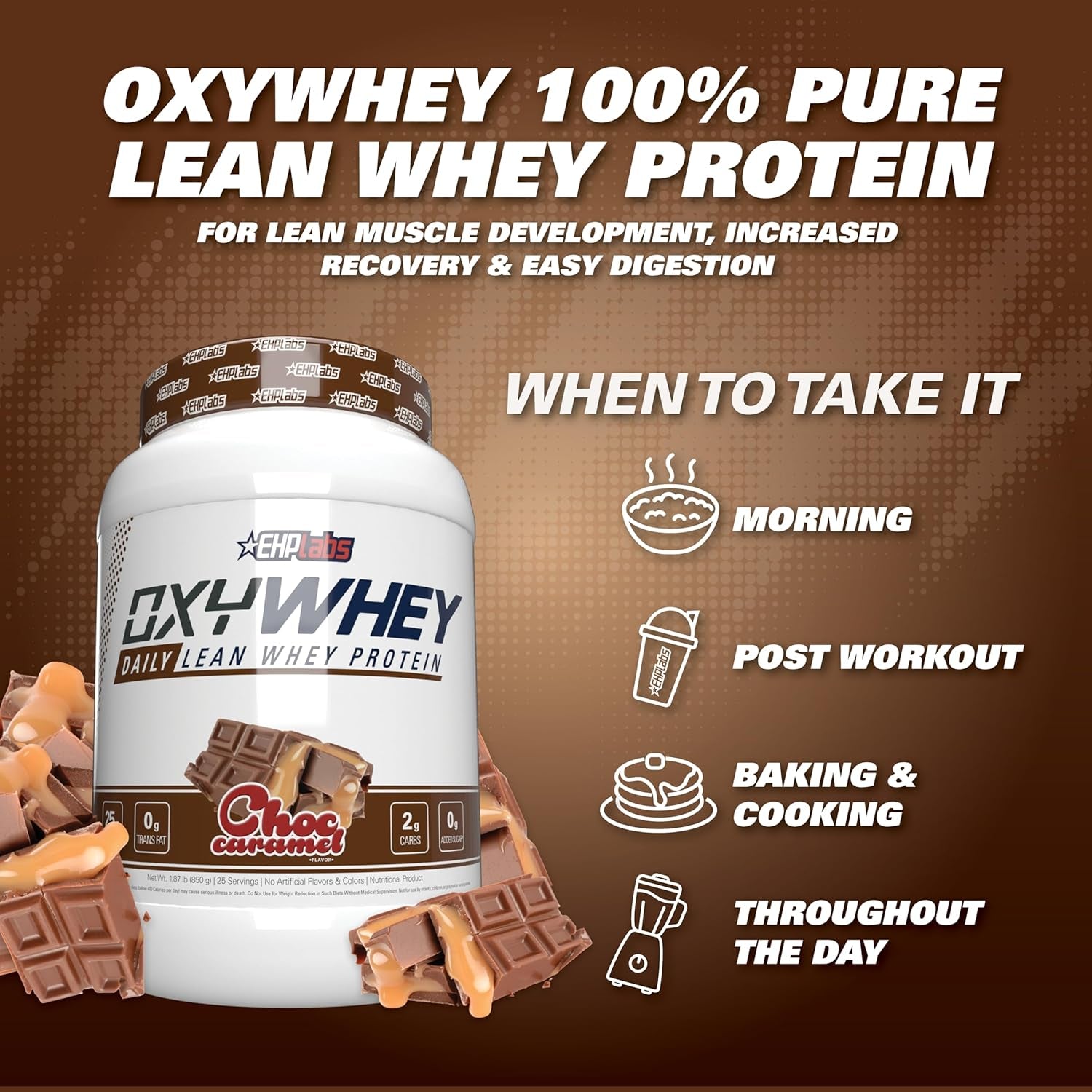Oxywhey Lean Whey Protein Powder - 25G of 100% Pure, Lean, Non-Gmo Whey Protein - 27 Serves