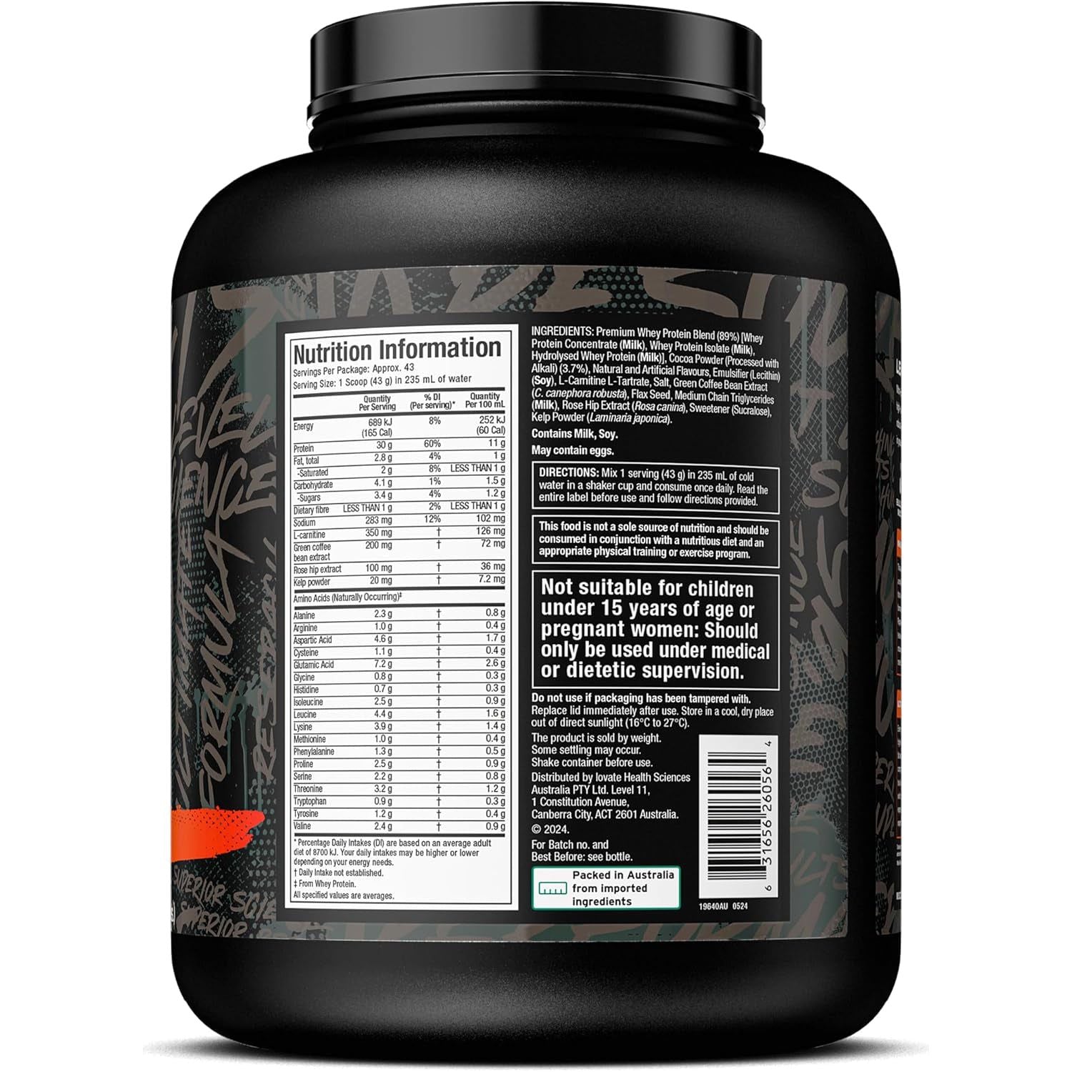 Nitro Tech Ripped Milk Chocolate Isolate and Peptide Protein Powder 1.81 Kg