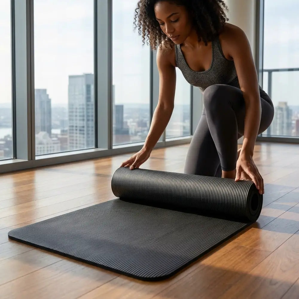 15mm Thick Yoga Mat Pad Nbr Nonslip Exercise Fitness Pilate Gym Durable