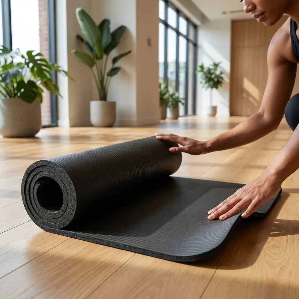 15mm Thick Yoga Mat Pad Nbr Nonslip Exercise Fitness Pilate Gym Durable