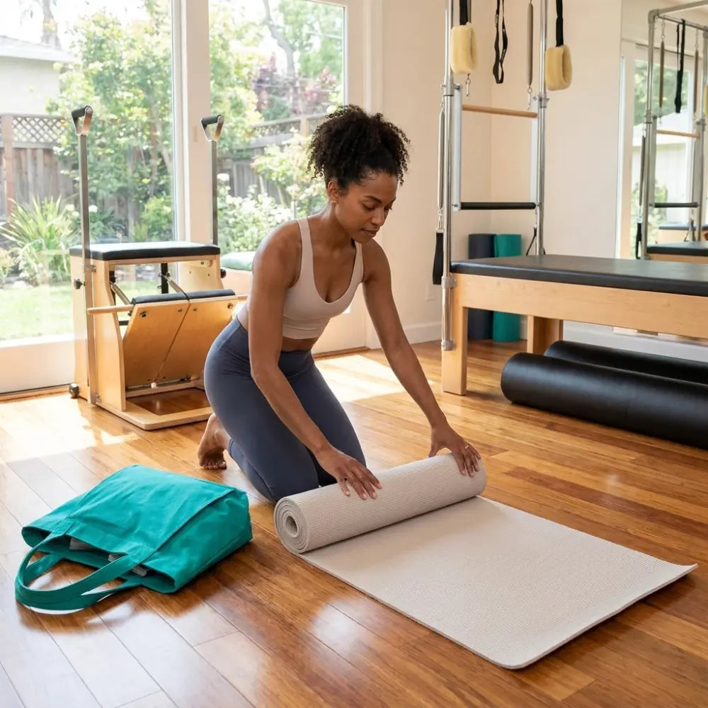 Green Yoga Mat Tote Bag